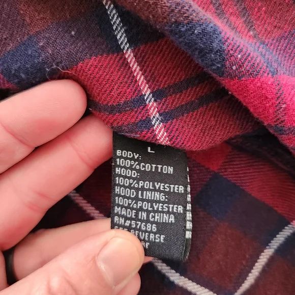 New Look Hooded Flannel Shirt - Picture 7 of 7